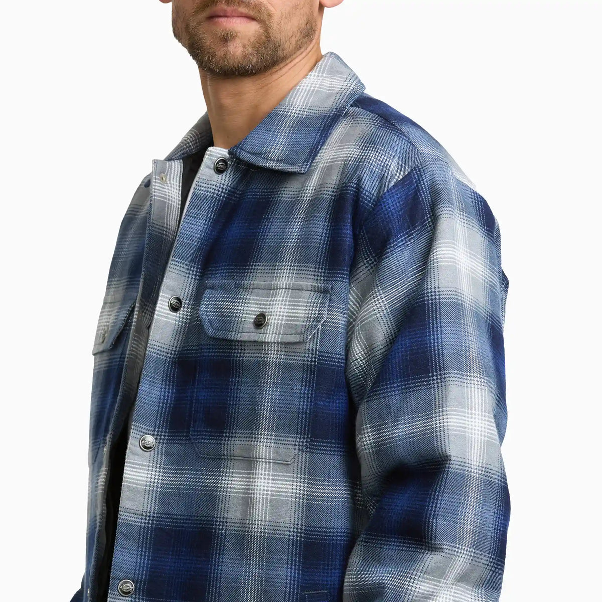 Insulated Plaid Shirt Jacket