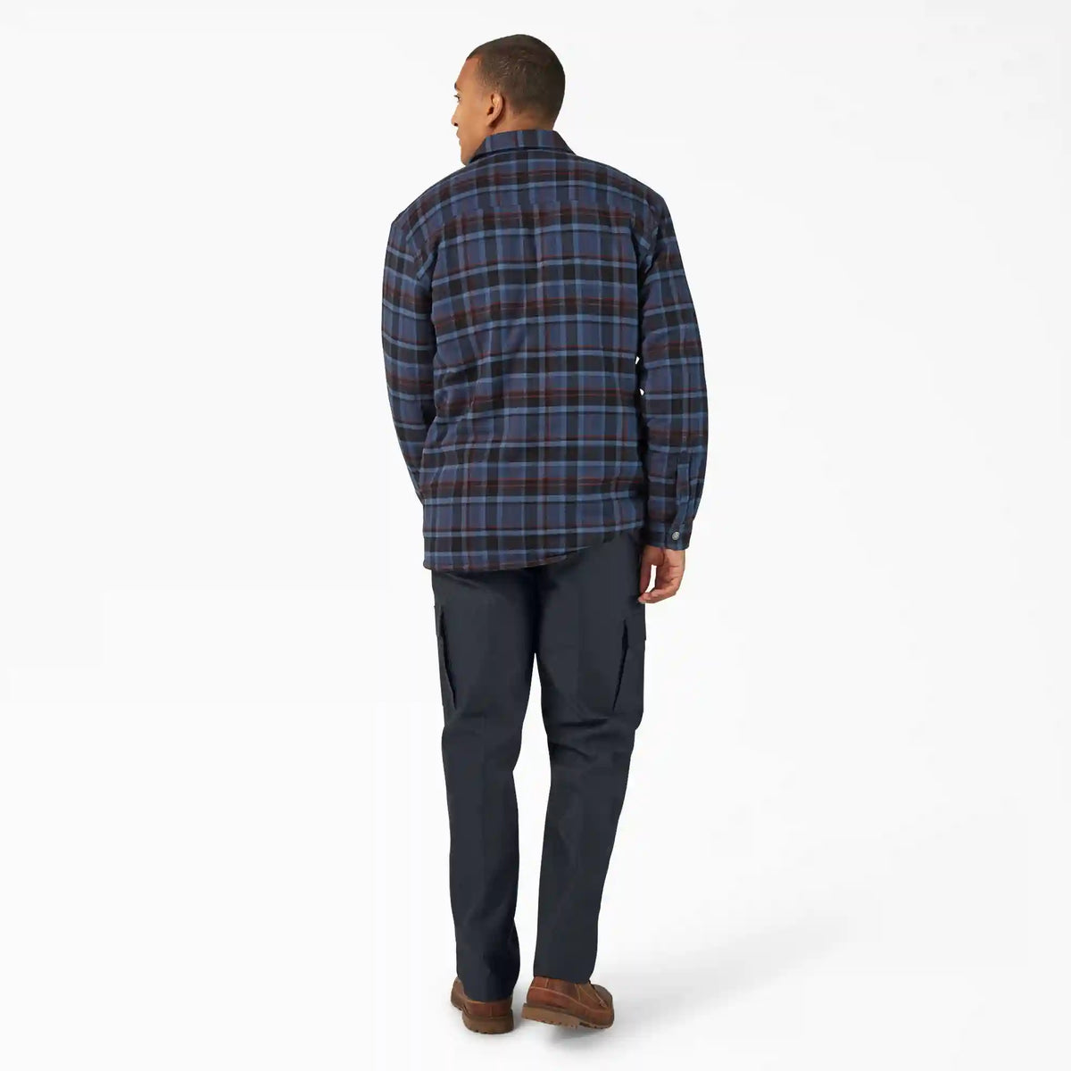 Water Repellent Fleece-Lined Flannel Shirt Jacket