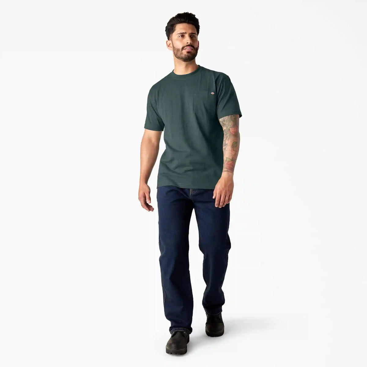 Heavyweight Heathered Short Sleeve Pocket T-Shirt