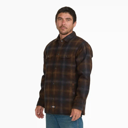 Insulated Plaid Shirt Jacket