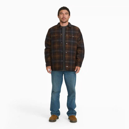 Insulated Plaid Shirt Jacket