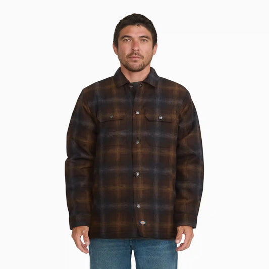 Insulated Plaid Shirt Jacket