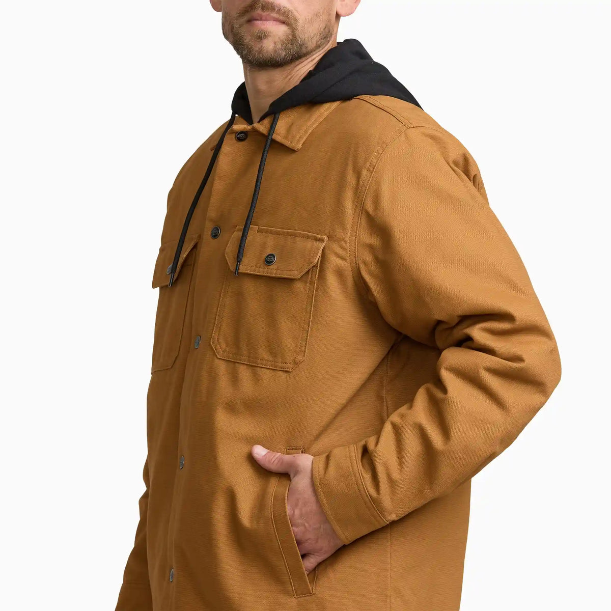 Insulated Duck Hooded  Shirt Jacket