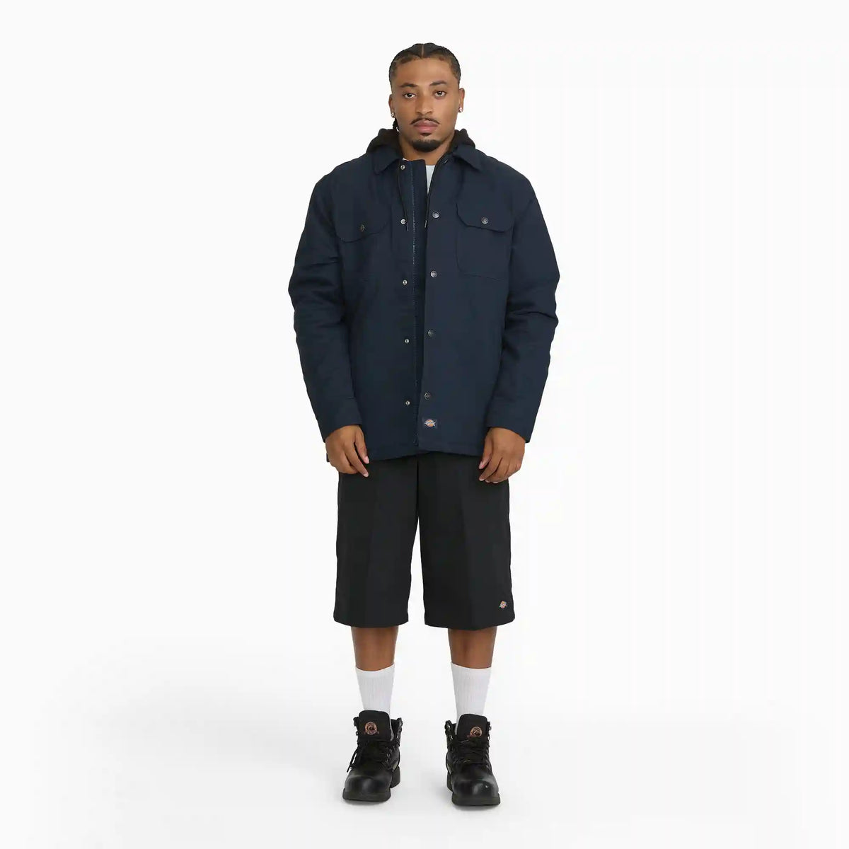 Insulated Duck Hooded  Shirt Jacket
