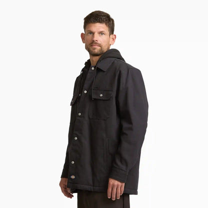 Insulated Duck Hooded  Shirt Jacket