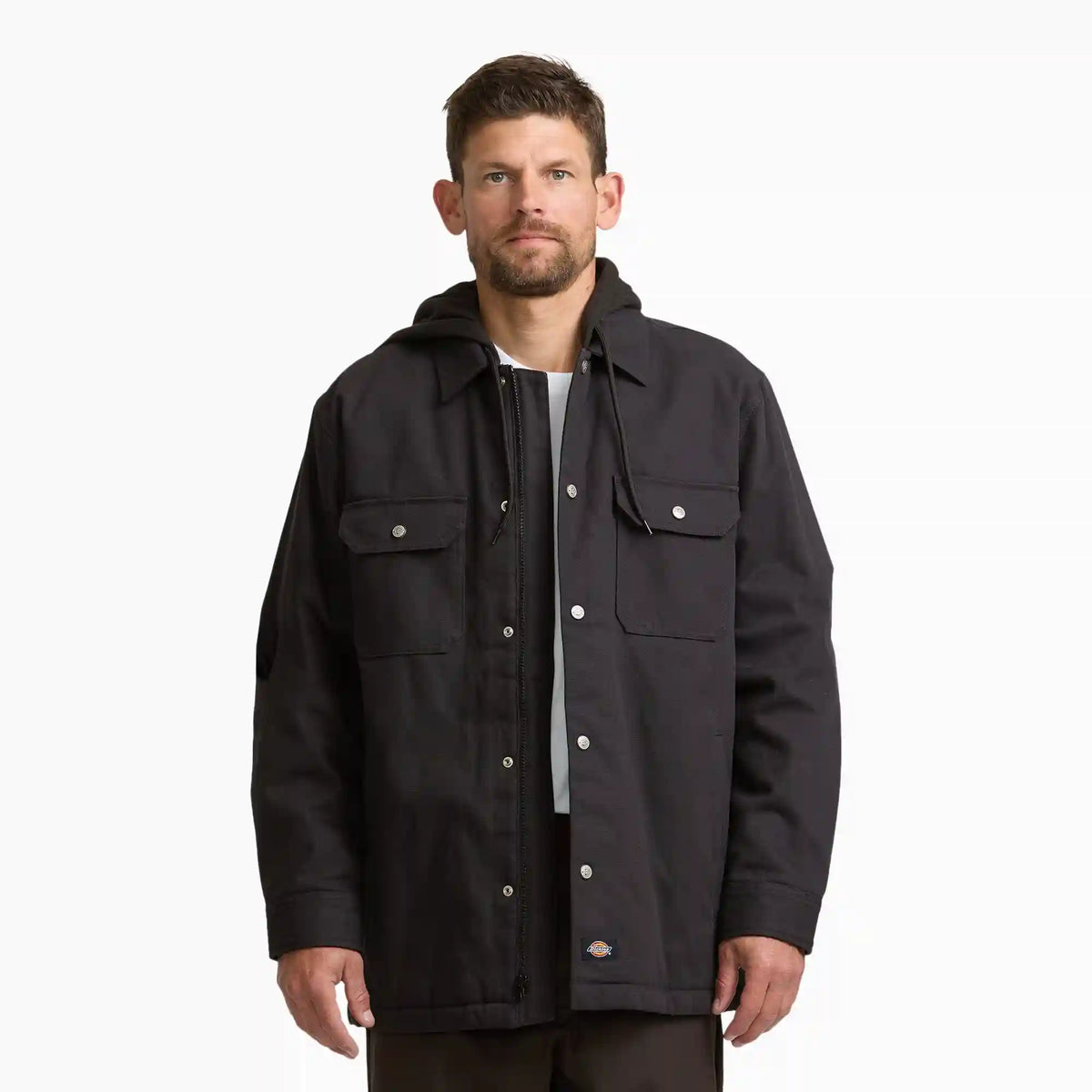 Insulated Duck Hooded  Shirt Jacket