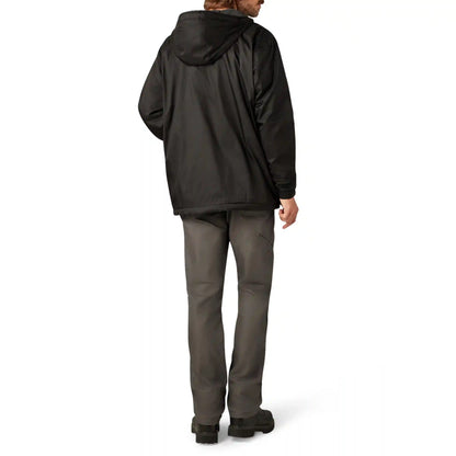 Fleece Lined Nylon Hooded Jacket