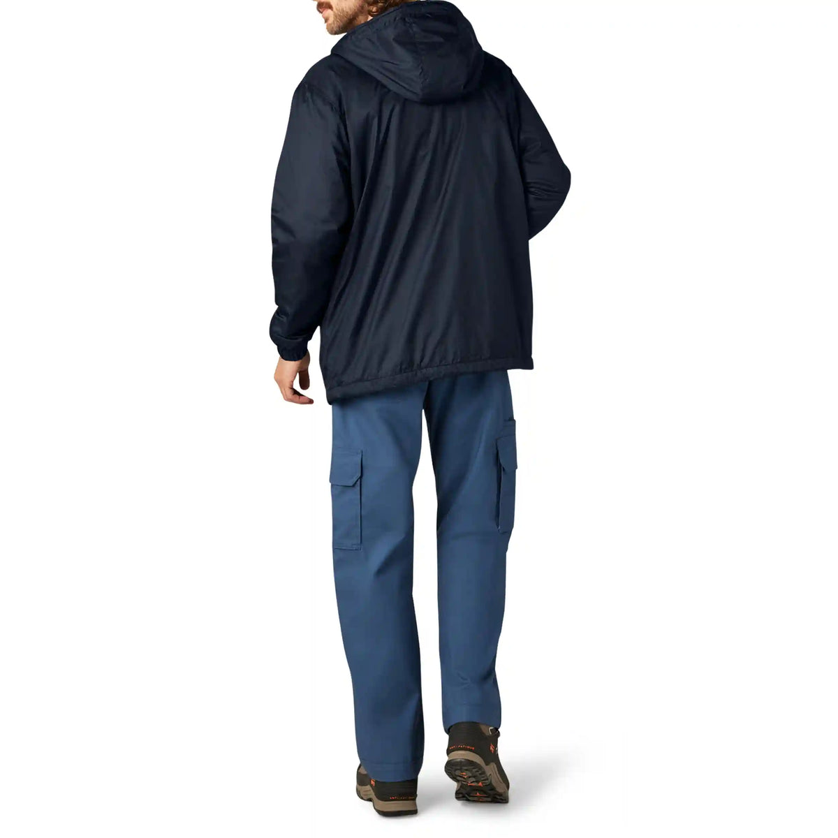 Fleece Lined Nylon Hooded Jacket
