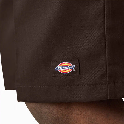 Loose Fit Flat Front Work Shorts, 13"