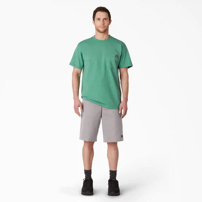 Loose Fit Flat Front Work Shorts, 13"