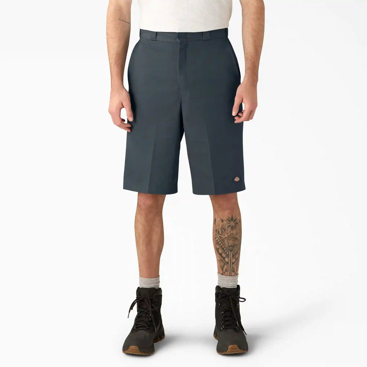 Loose Fit Flat Front Work Shorts, 13"