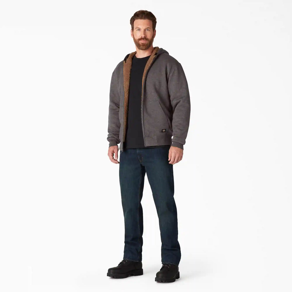 High Pile Fleece Lined Full Zip Hoodie