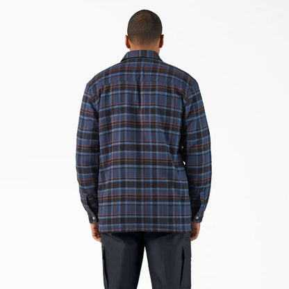 Water Repellent Fleece-Lined Flannel Shirt Jacket