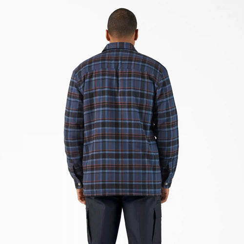 Water Repellent Fleece-Lined Flannel Shirt Jacket