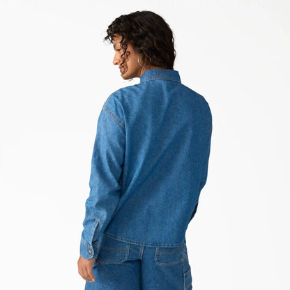 Women's Lightweight Long Sleeve Denim Shirt