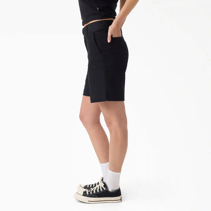 Women's Super Flex Flat Front Shorts, 9"
