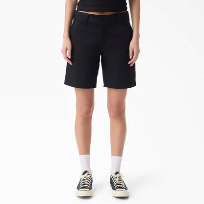 Women's Super Flex Flat Front Shorts, 9"