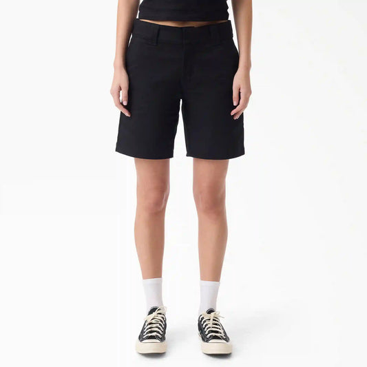 Women's Super Flex Flat Front Shorts, 9"