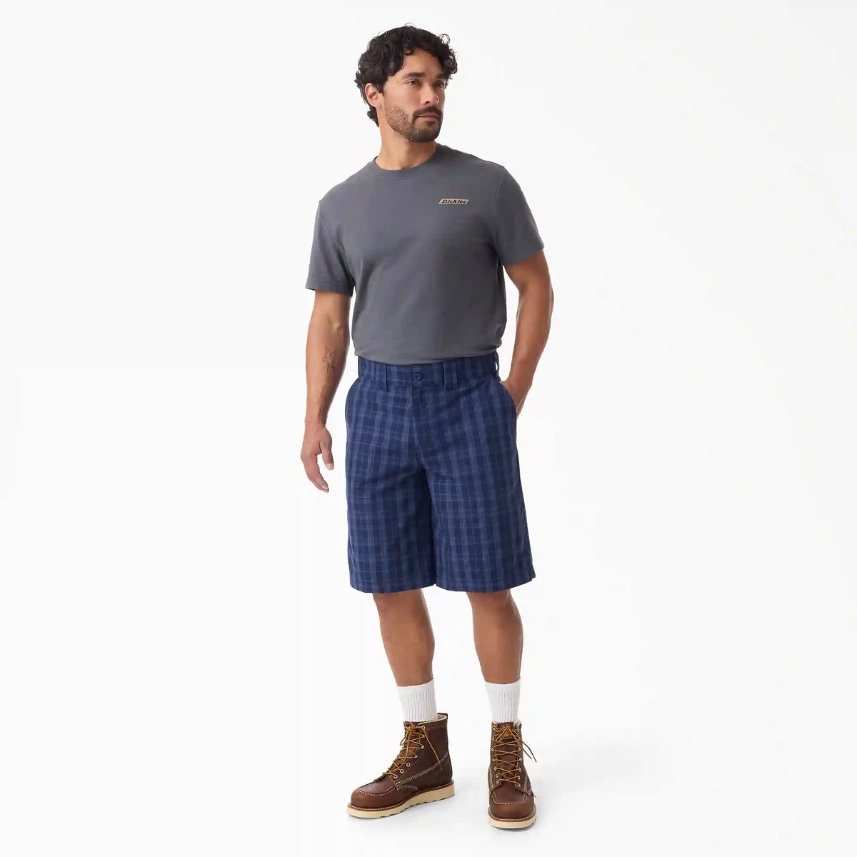 Plaid Work Shorts, 11"