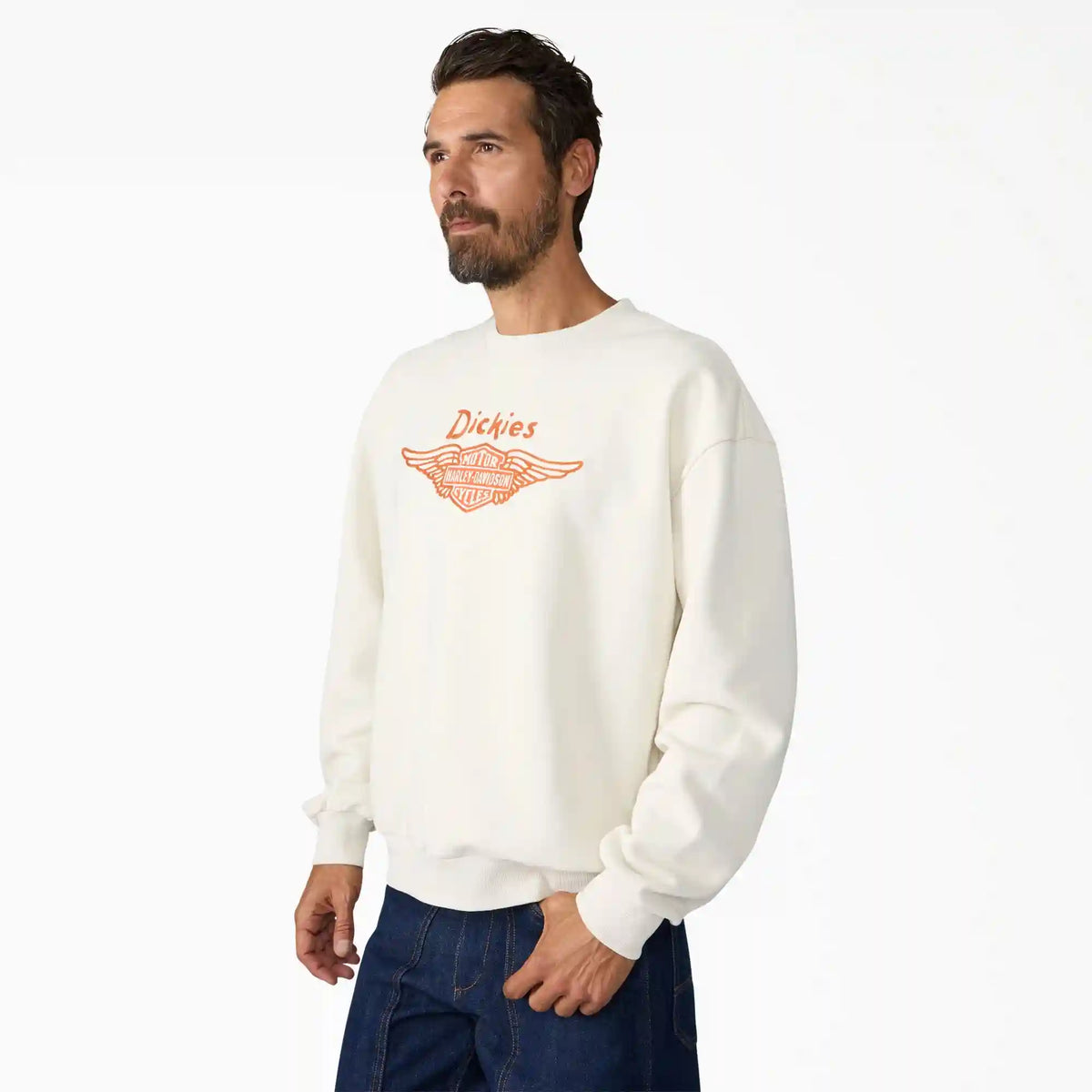 Dickies x Harley-Davidson® Boxy Fit Embroidered Crewneck Sweatshirt