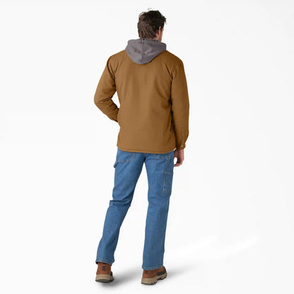 Water Repellent Duck Hooded Shirt Jacket