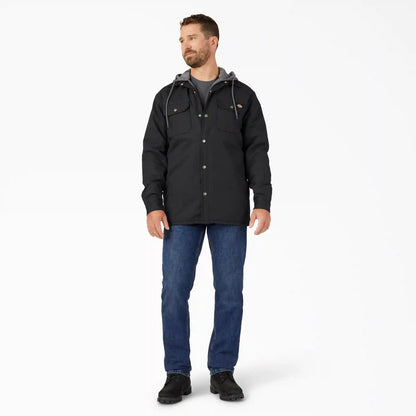 Water Repellent Duck Hooded Shirt Jacket