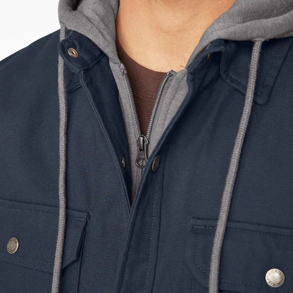 Water Repellent Duck Hooded Shirt Jacket