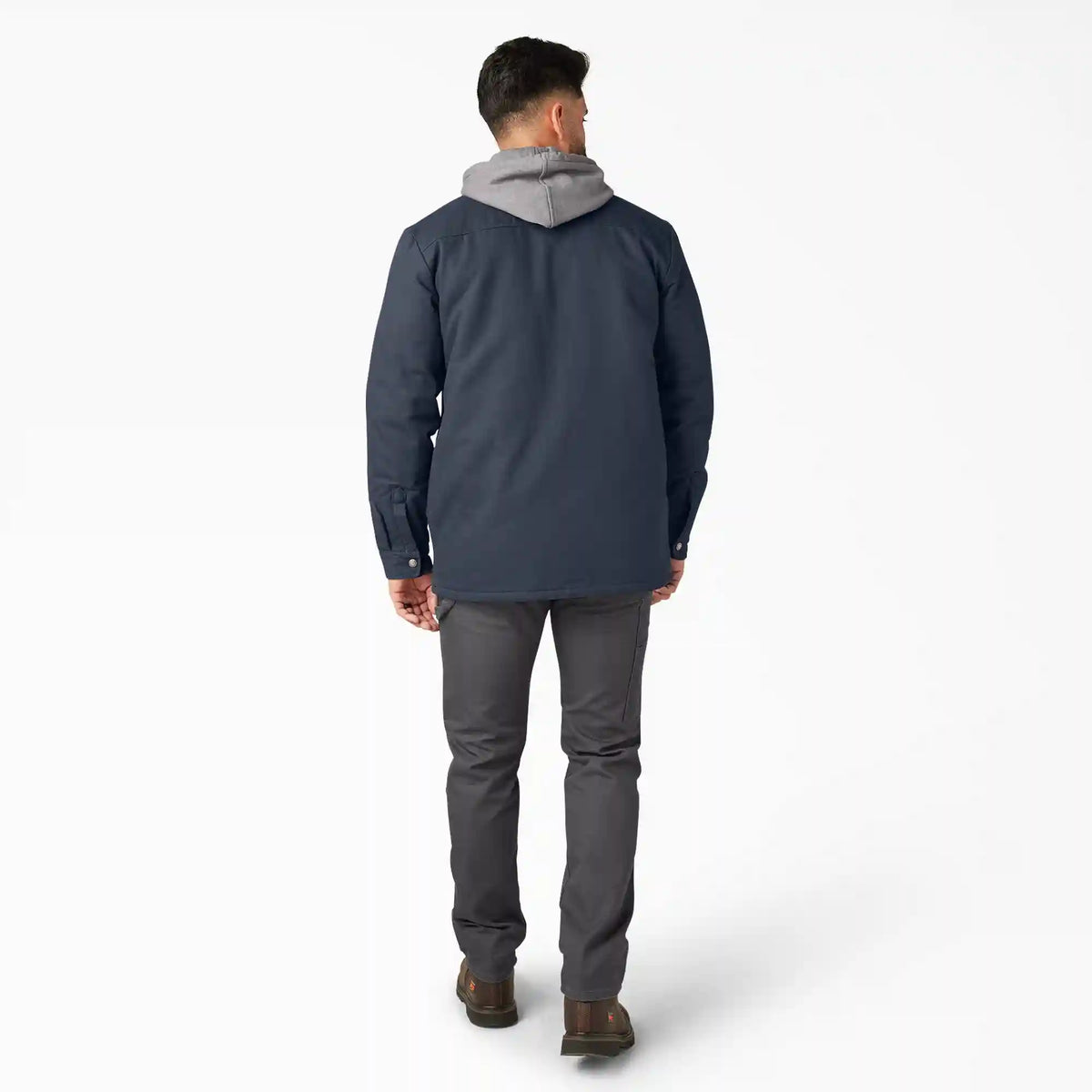 Water Repellent Duck Hooded Shirt Jacket