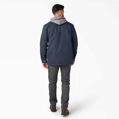 Water Repellent Duck Hooded Shirt Jacket