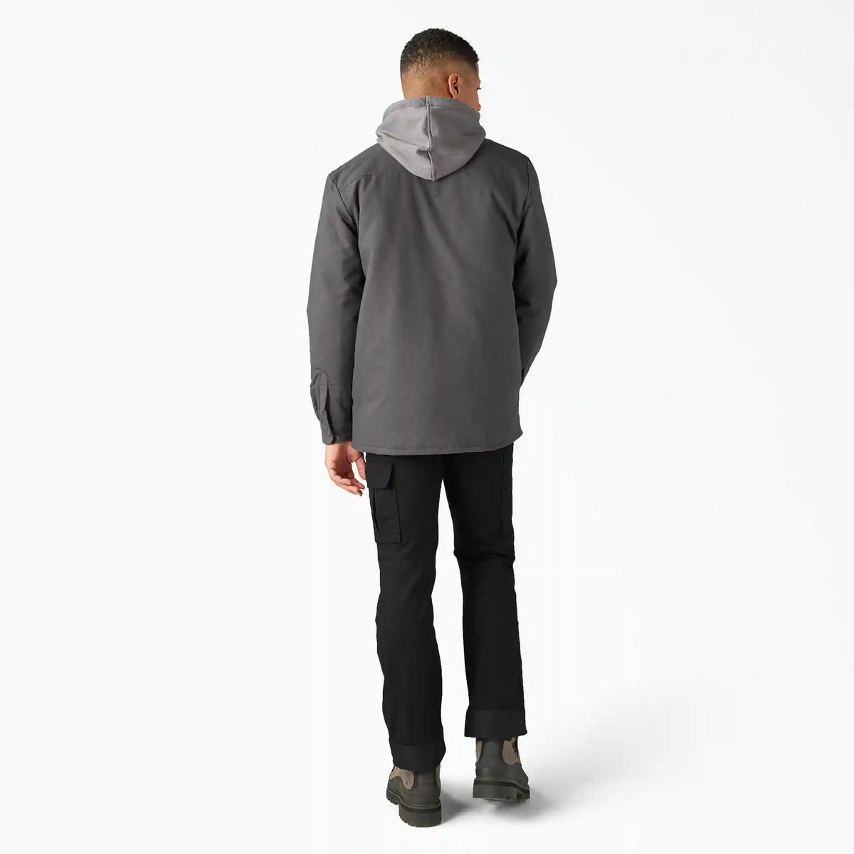 Water Repellent Duck Hooded Shirt Jacket