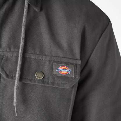 Water Repellent Duck Hooded Shirt Jacket