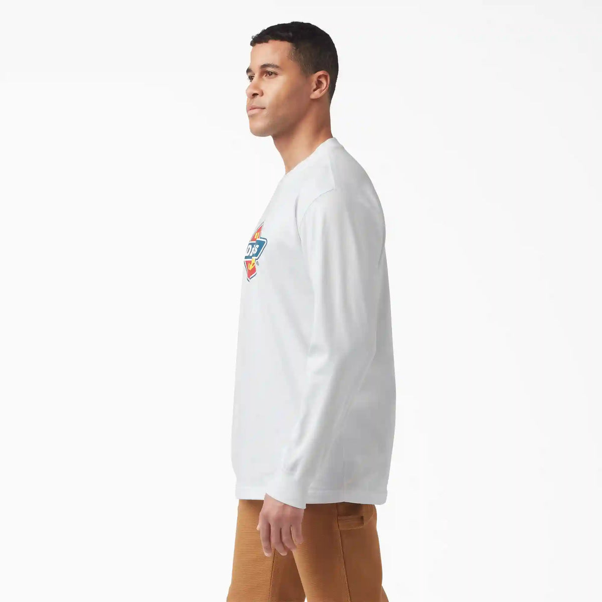 Tri-Color Logo Graphic Long Sleeve T-Shirt