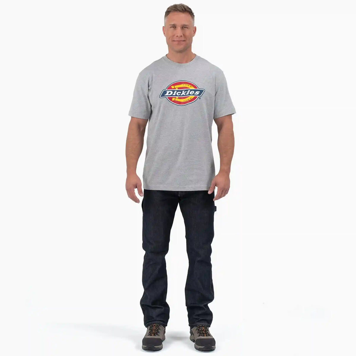 Short Sleeve Tri-Color Logo Graphic T-Shirt