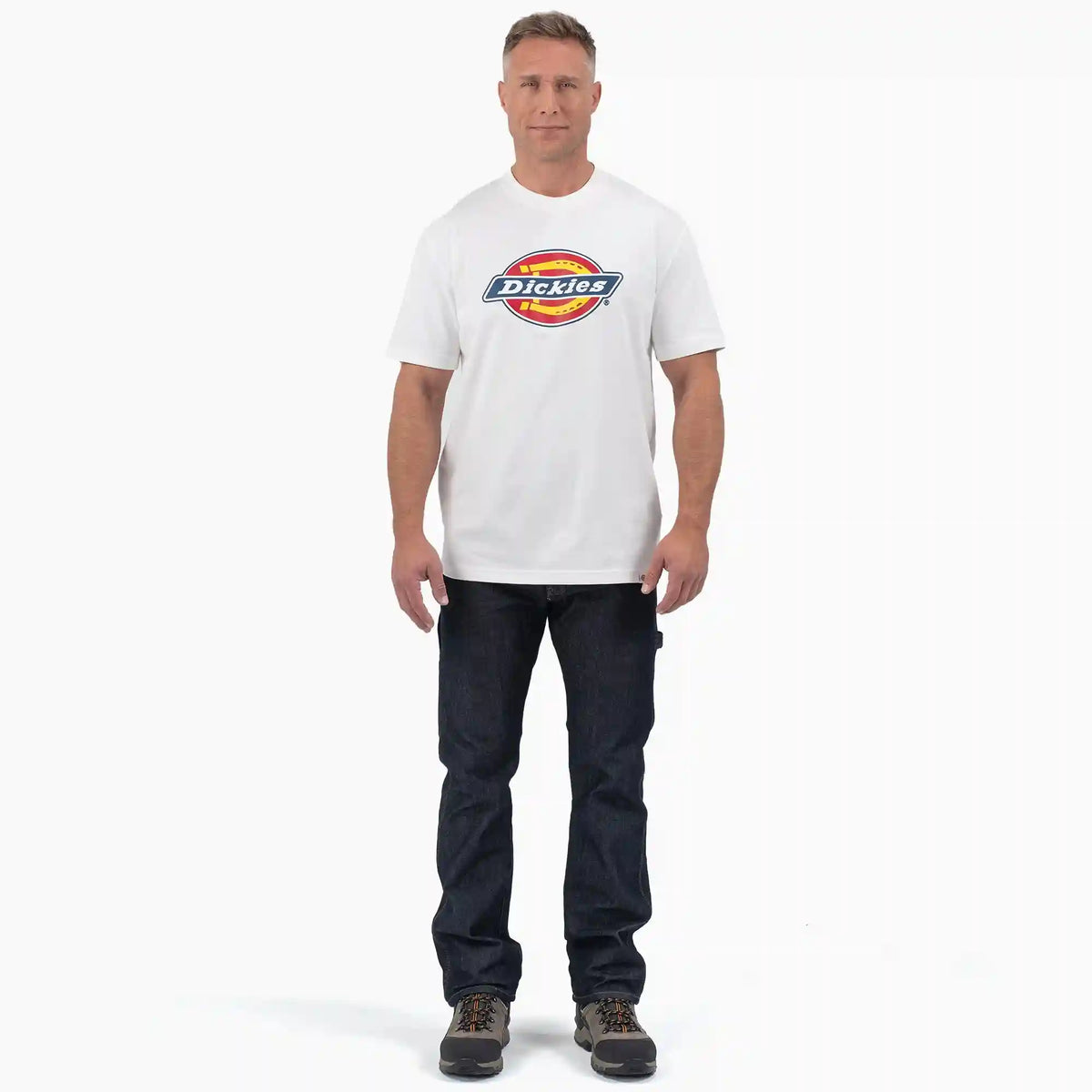 Short Sleeve Tri-Color Logo Graphic T-Shirt