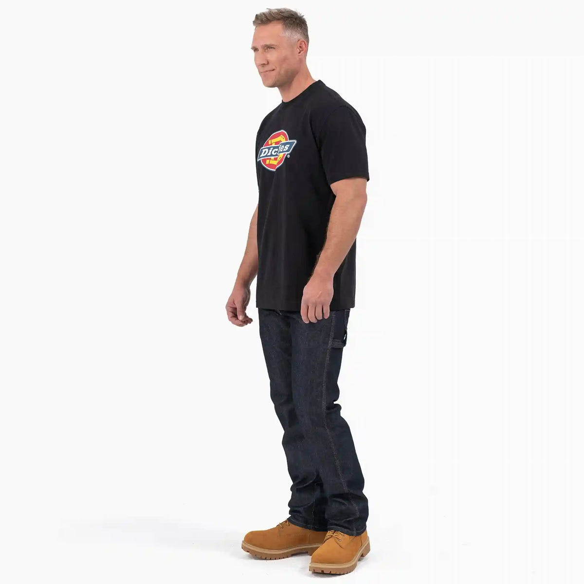 Short Sleeve Tri-Color Logo Graphic T-Shirt