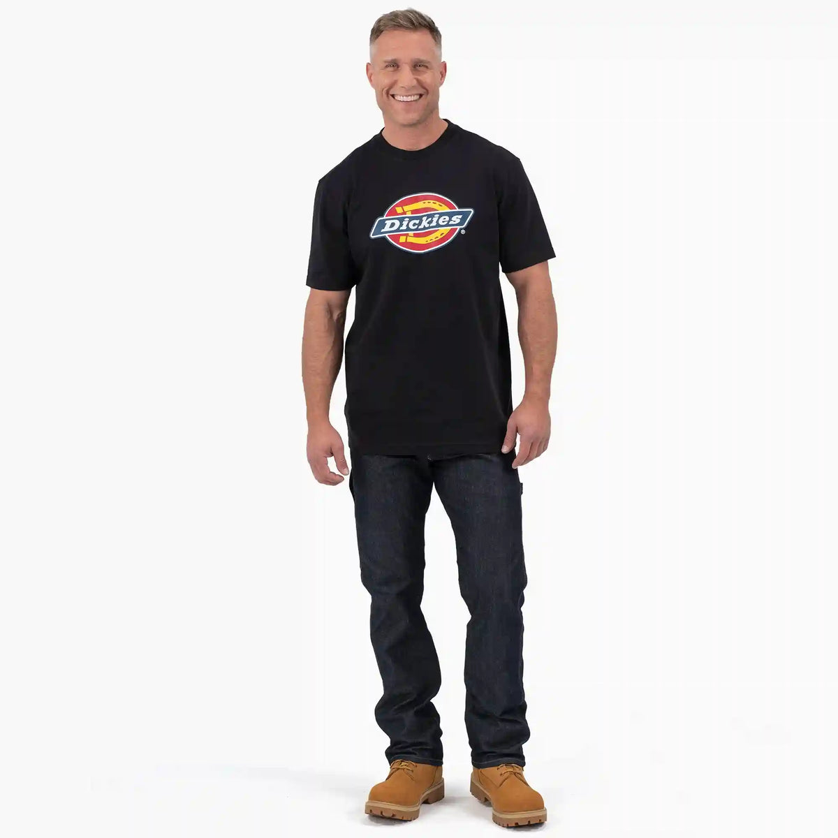 Short Sleeve Tri-Color Logo Graphic T-Shirt