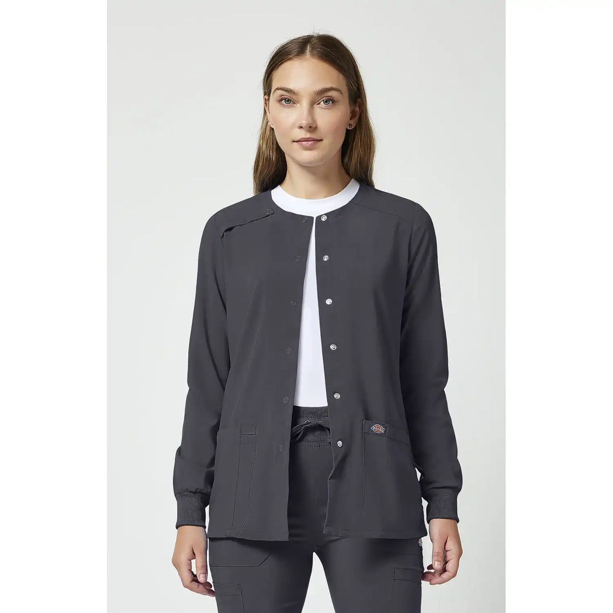 Women's EDS Essentials Snap Front Warm-Up Scrub Jacket
