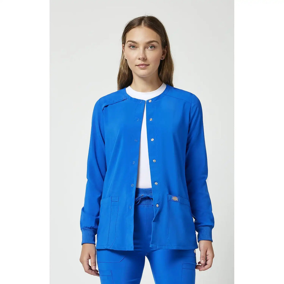Women's EDS Essentials Snap Front Warm-Up Scrub Jacket