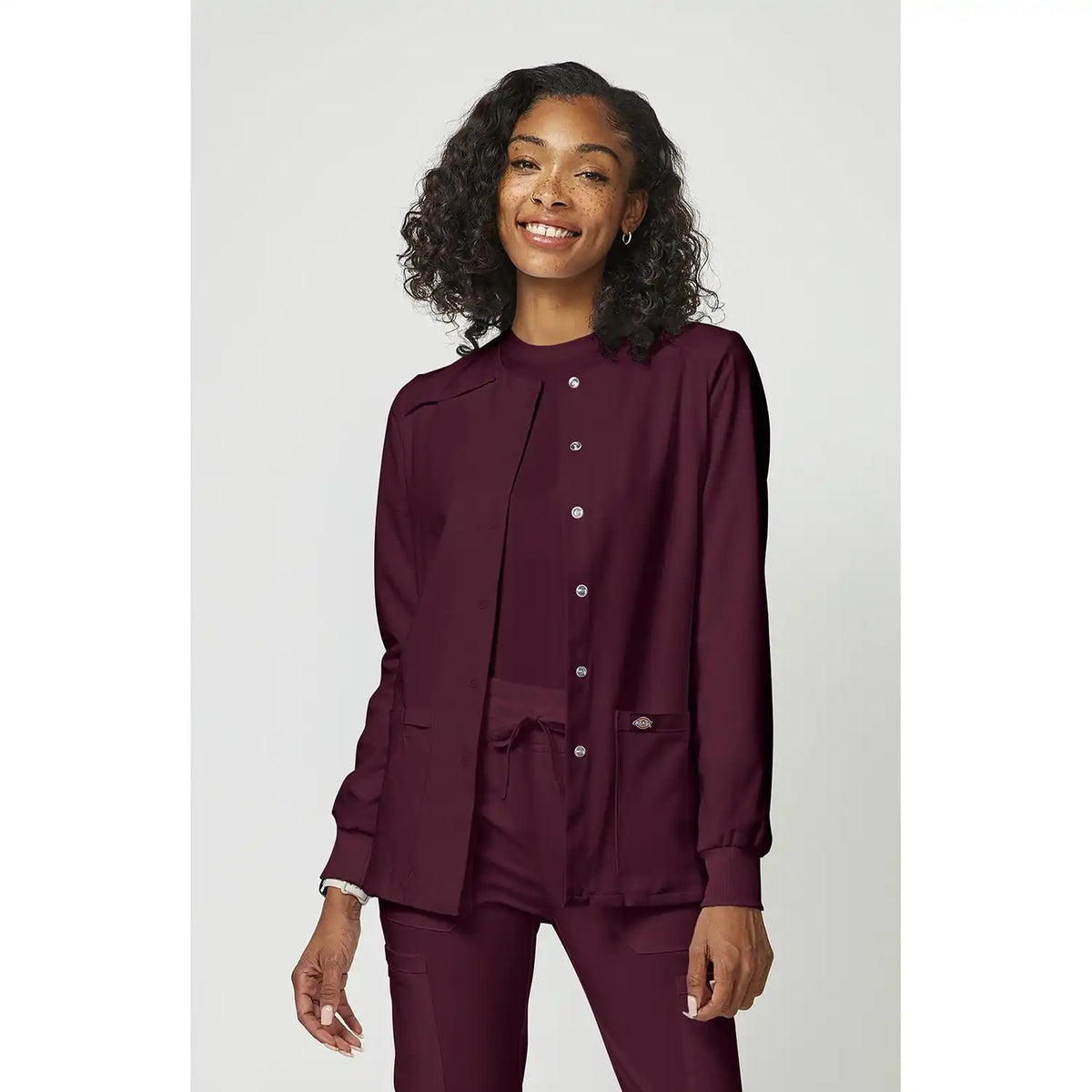 Women's EDS Essentials Snap Front Warm-Up Scrub Jacket