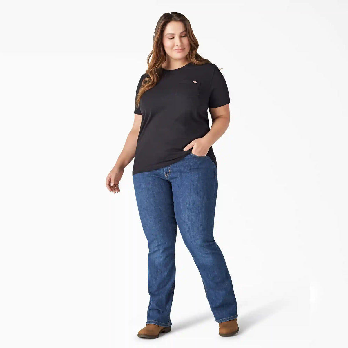 Women's Plus Heavyweight Short Sleeve Pocket T-Shirt