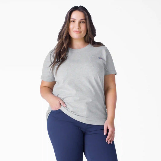 Women's Plus Heavyweight Short Sleeve Pocket T-Shirt