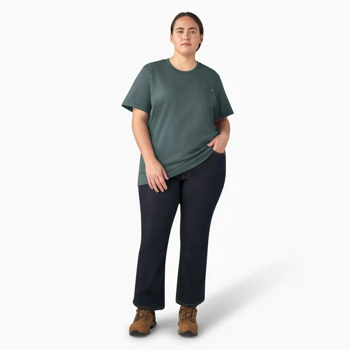 Women's Plus Heavyweight Short Sleeve Pocket T-Shirt