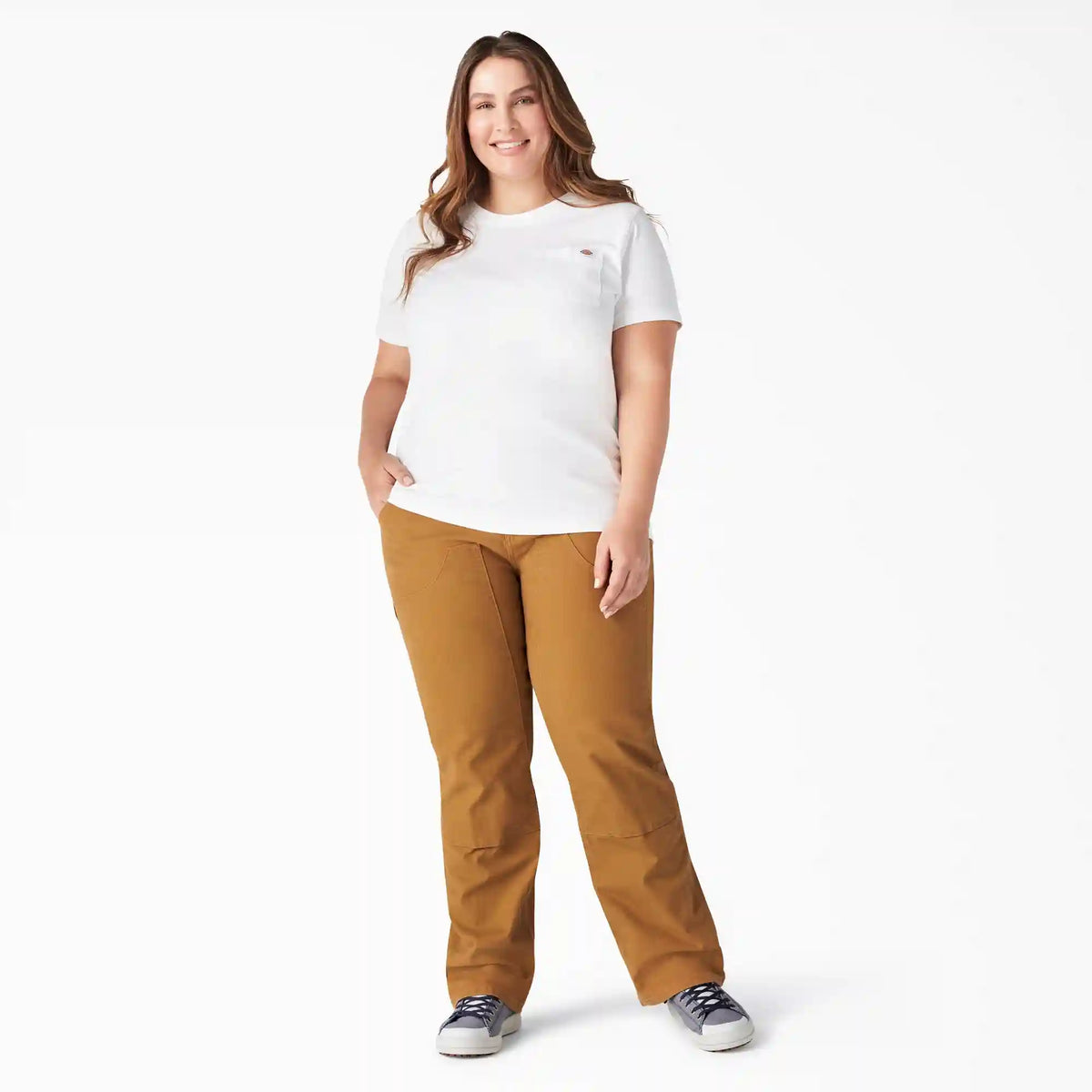 Women's Plus Heavyweight Short Sleeve Pocket T-Shirt