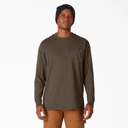 Heavyweight Heathered Long Sleeve Pocket T-Shirt