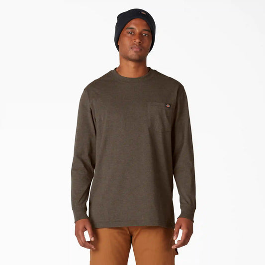 Heavyweight Heathered Long Sleeve Pocket T-Shirt