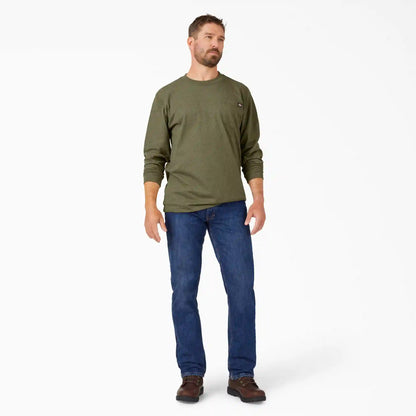 Heavyweight Heathered Long Sleeve Pocket T-Shirt