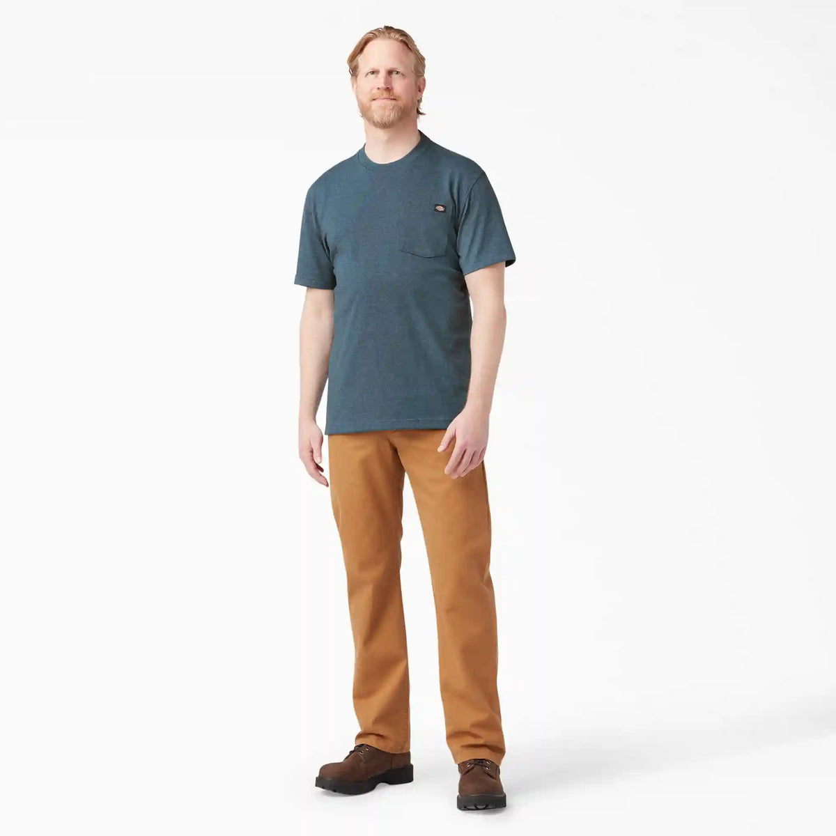 Heavyweight Heathered Short Sleeve Pocket T-Shirt