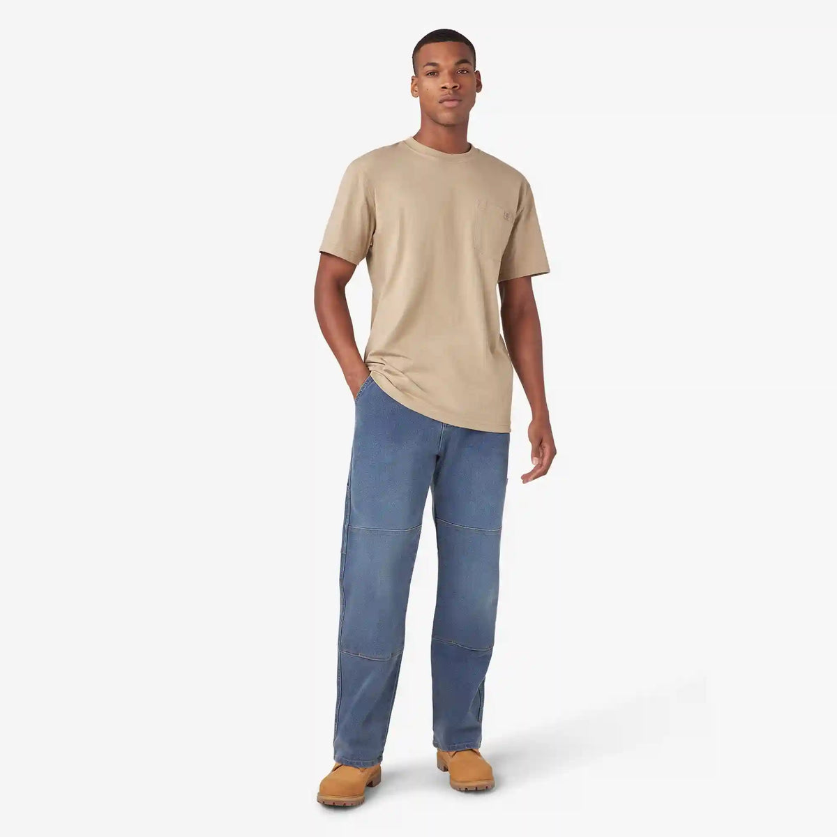 Heavyweight Heathered Short Sleeve Pocket T-Shirt