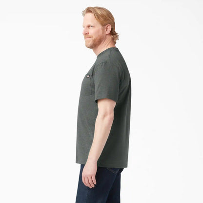 Heavyweight Heathered Short Sleeve Pocket T-Shirt