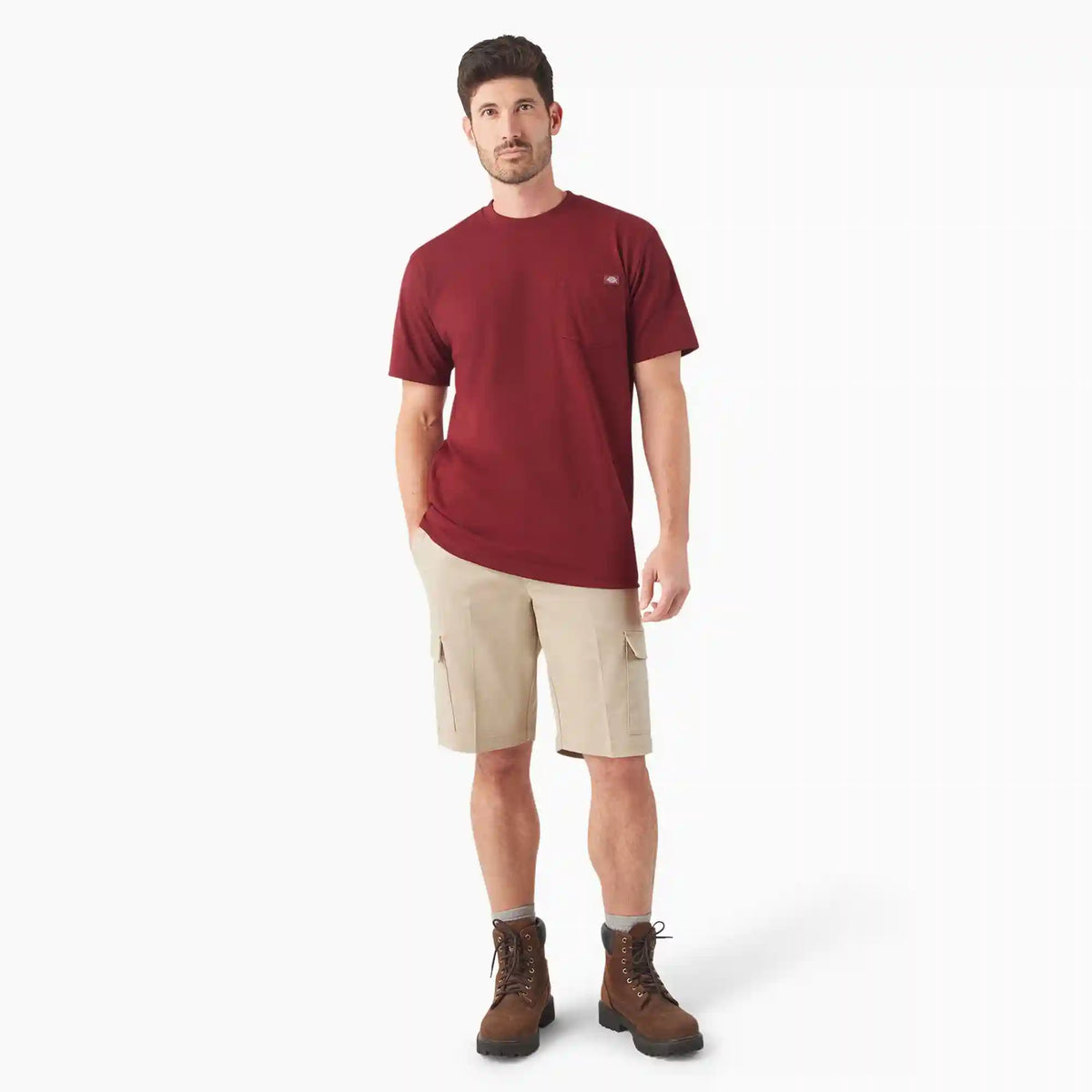 Heavyweight Heathered Short Sleeve Pocket T-Shirt